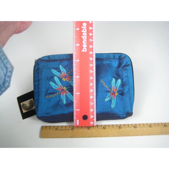 The Metropolitan Museum Of Art Embroidered Dragonfly Silk Pouch MMA Box NWT - Picture 3 of 14